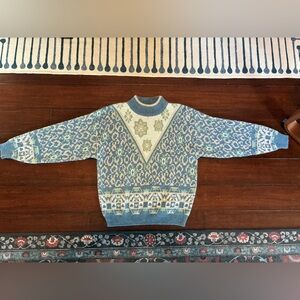 Vintage Blue & White Sweater